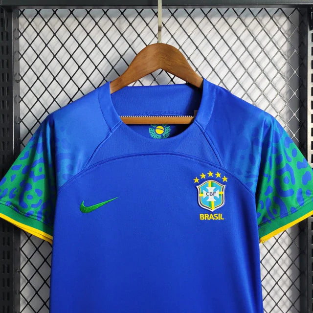 Camisa Pronta Entrega Brasil Away 2022/23 - Nike Torcedor Feminina - Azul/Verde
