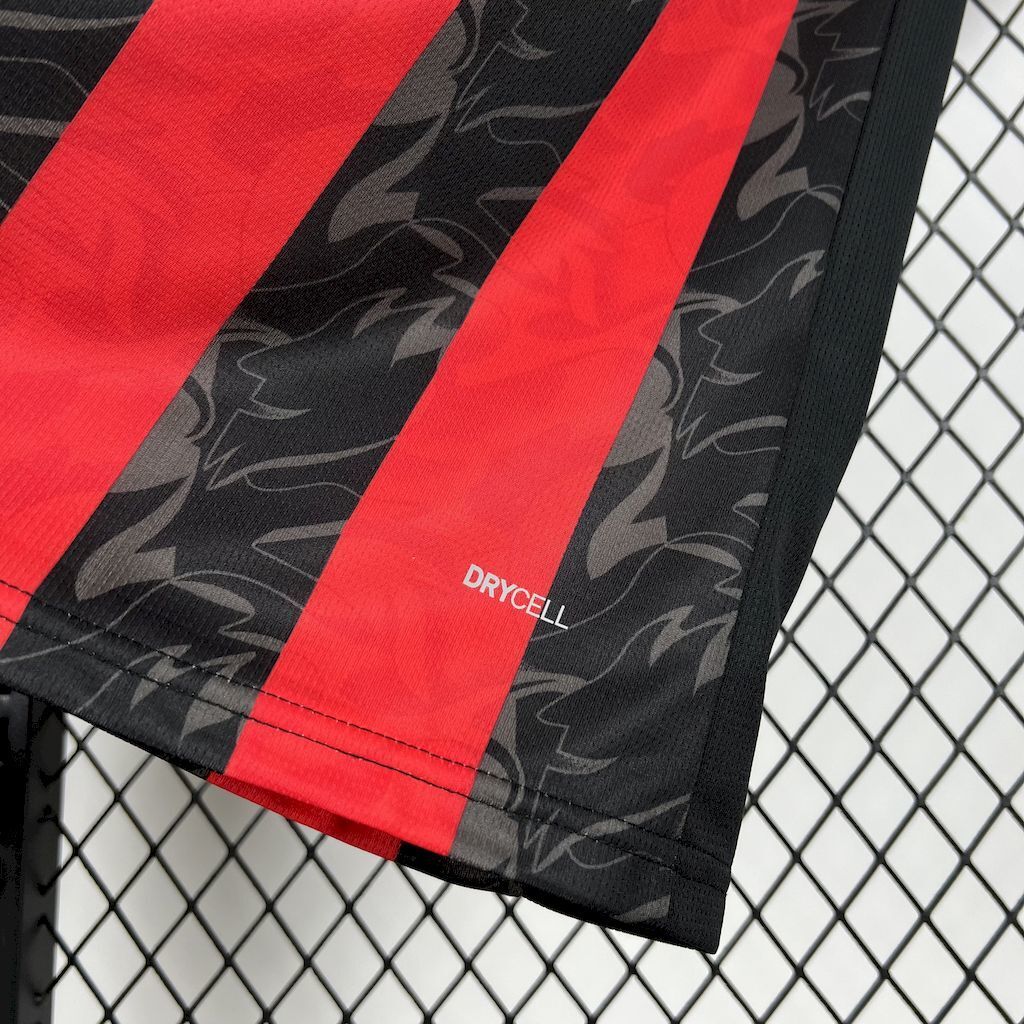 Camisa Pronta Entrega AC Milan Home 2025/26 - Puma Torcedor Masculina - Vermelha/Preta