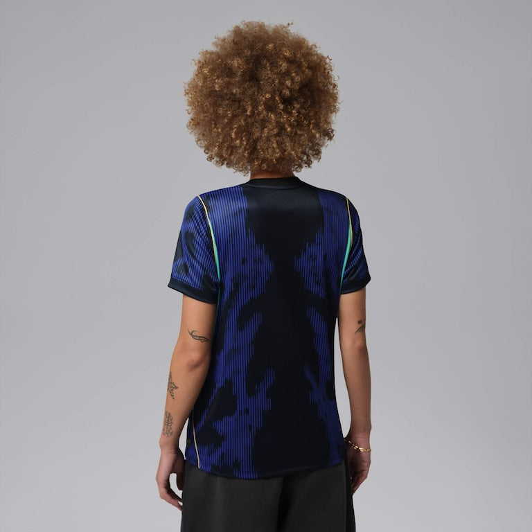 Camisa Pronta Entrega Brasil Away 2026/27 - Nike Torcedor Feminina - Azul/Preta