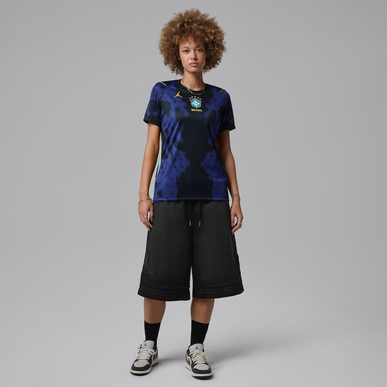 Camisa Pronta Entrega Brasil Away 2026/27 - Nike Torcedor Feminina - Azul/Preta