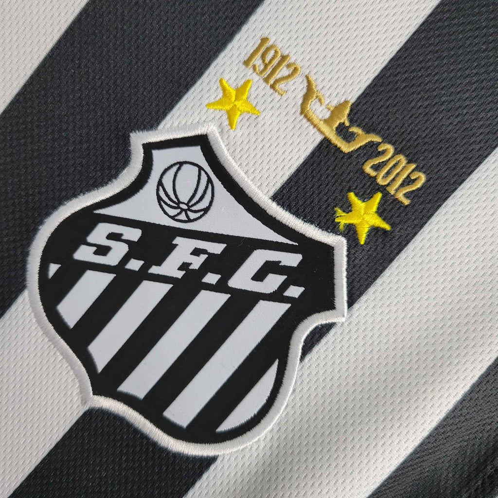 Camisa Pronta Entrega Santos Away 2012/13 - Nike Retrô Masculina - Branca/Preta