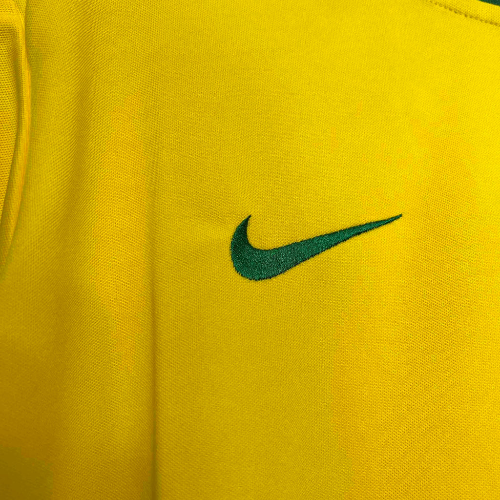 Camisa Pronta Entrega Seleção Brasil Home 1998/99 - Nike Retrô Masculina - Amarela/Verde