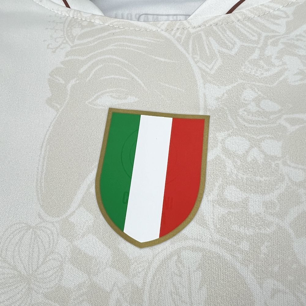 Camisa Pronta Entrega Napoli Away 2025/26 - EA7 Torcedor Masculina - Creme/Marrom