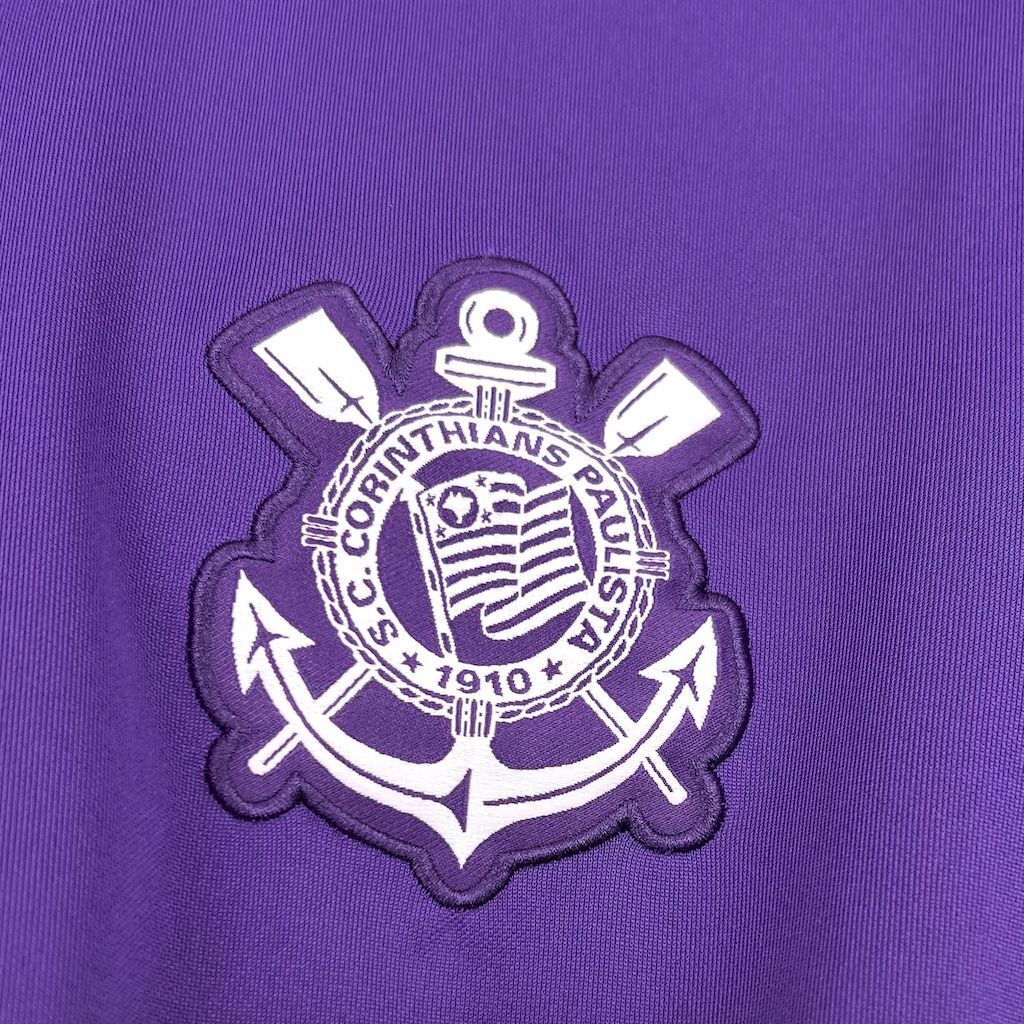 Camisa Pronta Entrega Corinthians Treino 2025/26 - Nike Torcedor Masculina - Roxa/Preta