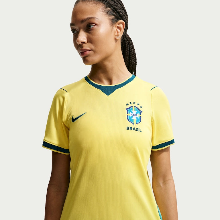 Camisa Pronta Entrega Brasil Home 2026/27 - Nike Torcedor Feminina - Amarela/Verde