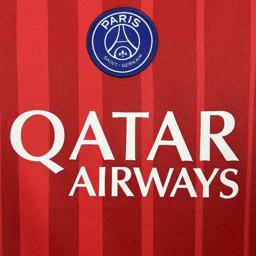 Camisa Pronta Entrega PSG Third 2025/26 - Nike Torcedor Masculina - Vermelha/Azul