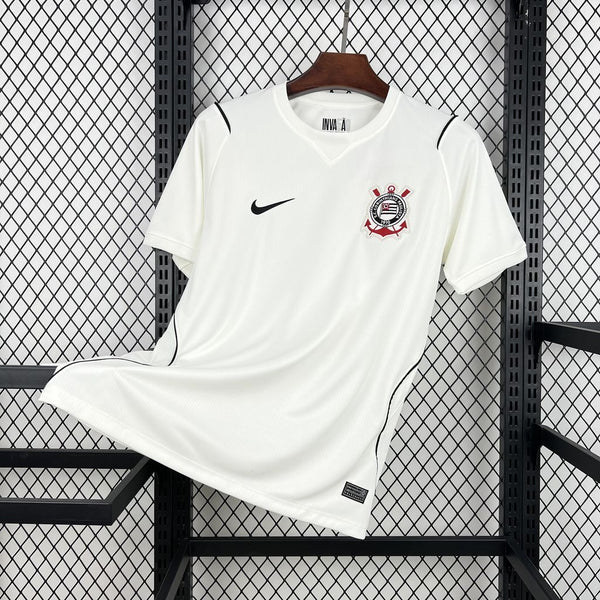 Camisa Pronta Entrega Corinthians Home 2026/27 - Nike Torcedor Masculina - Branca/Preta