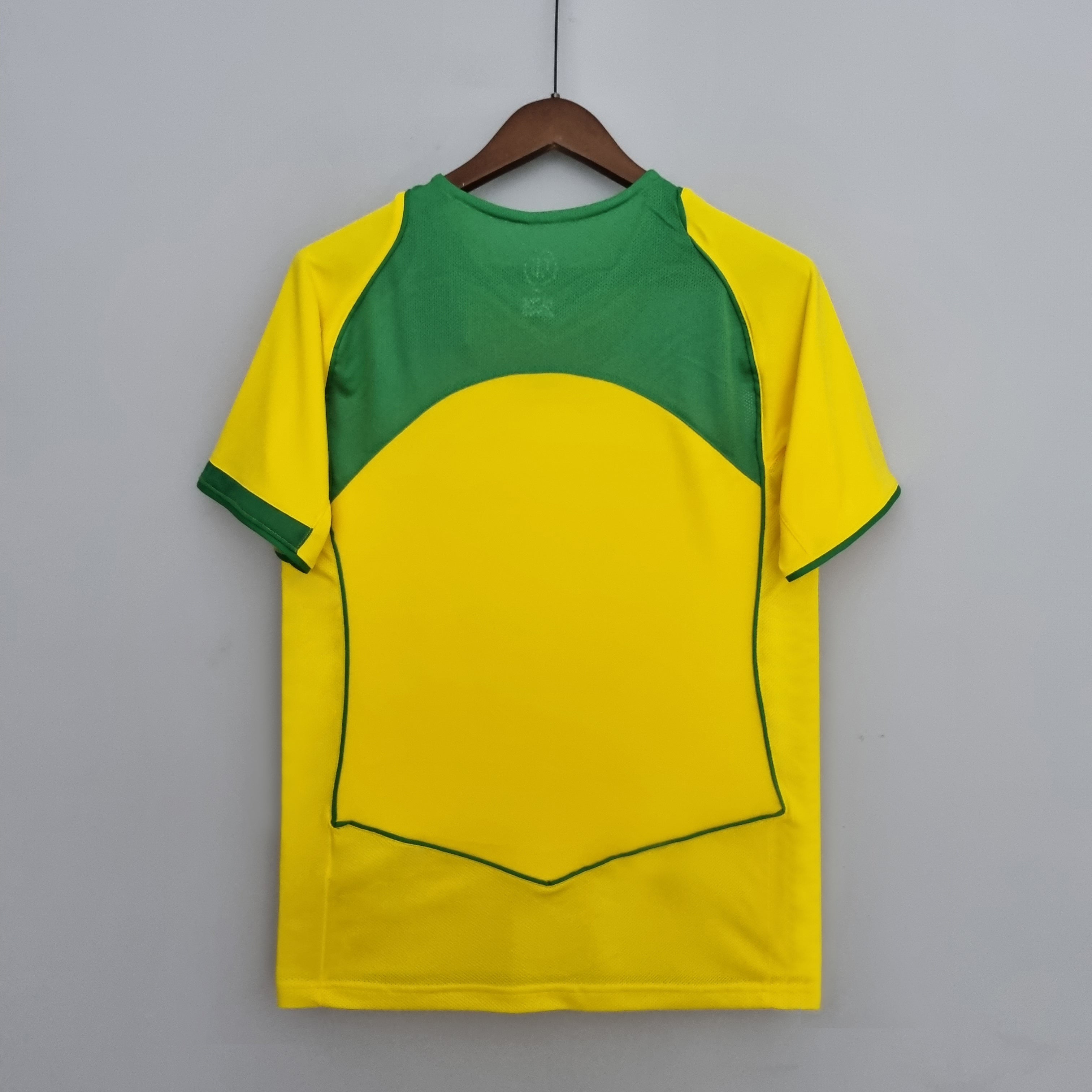 Camisa Pronta Entrega Seleção Brasil Home 2004/06 - Nike Retrô Masculina - Amarela/Verde