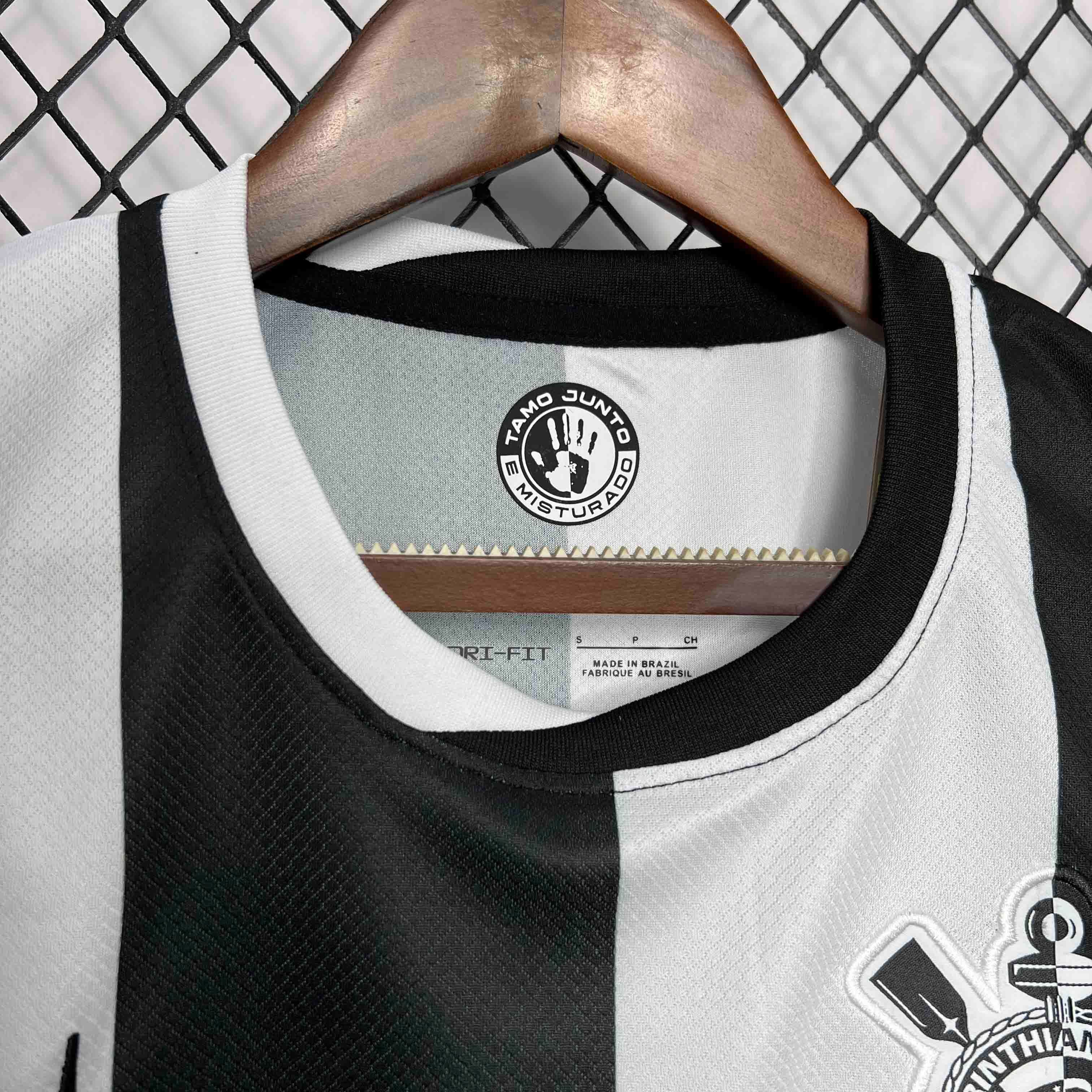 Camisa Pronta Entrega Corinthians Third 2025/26 - Nike Torcedor Masculina - Preta/Branca