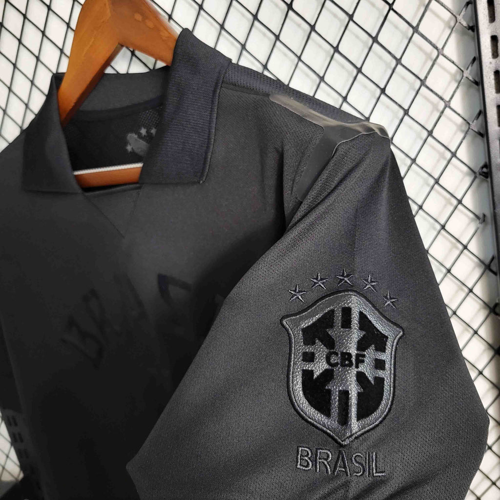 Camisa Pronta Entrega Seleção Brasil 2013/14 - Nike Retrô Masculina - Preta