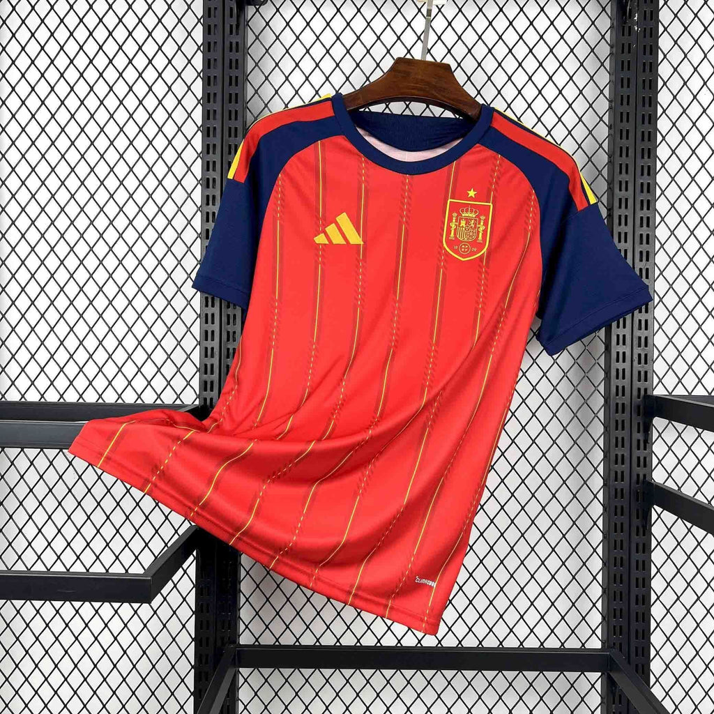 Camisa Pronta Entrega Seleção Espanha Home 2026/27 - Adidas Torcedor Masculina - Vermelha/Azul
