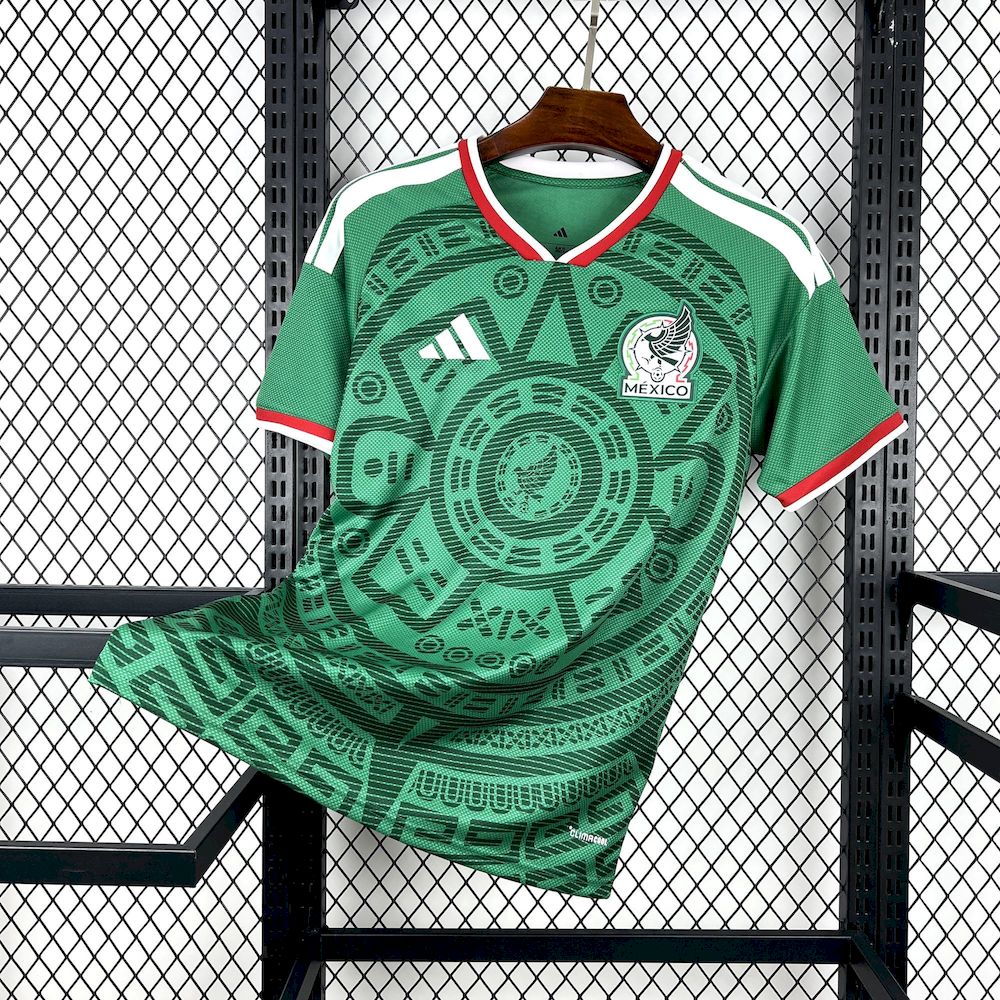Camisa Pronta Entrega Seleção México Home 2026/27 - Adidas Torcedor Masculina - Verde/Branca
