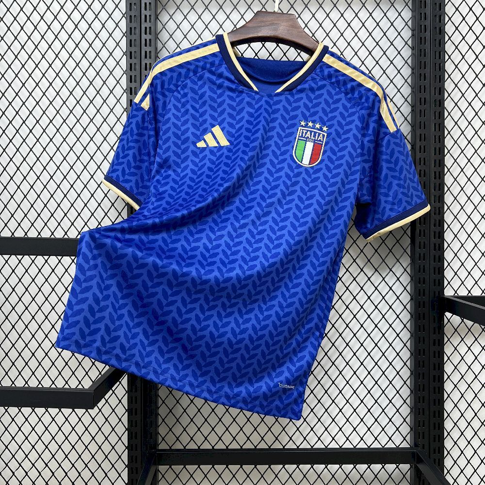Camisa Pronta Entrega Seleção Itália Home 2026/27 - Adidas Torcedor Masculina - Azul/Dourado