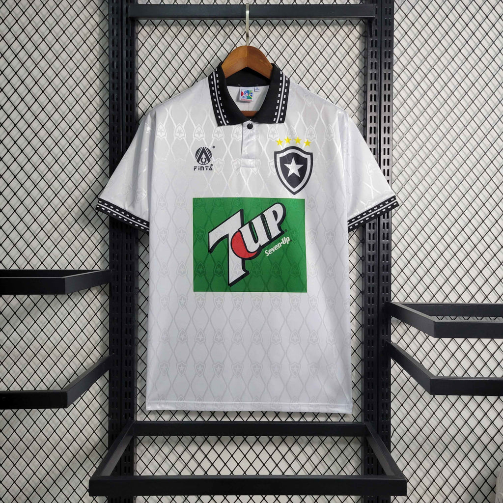 Camisa Pronta Entrega Botafogo Away 1995/96 - Finta Retrô Masculina - Branca/Preta