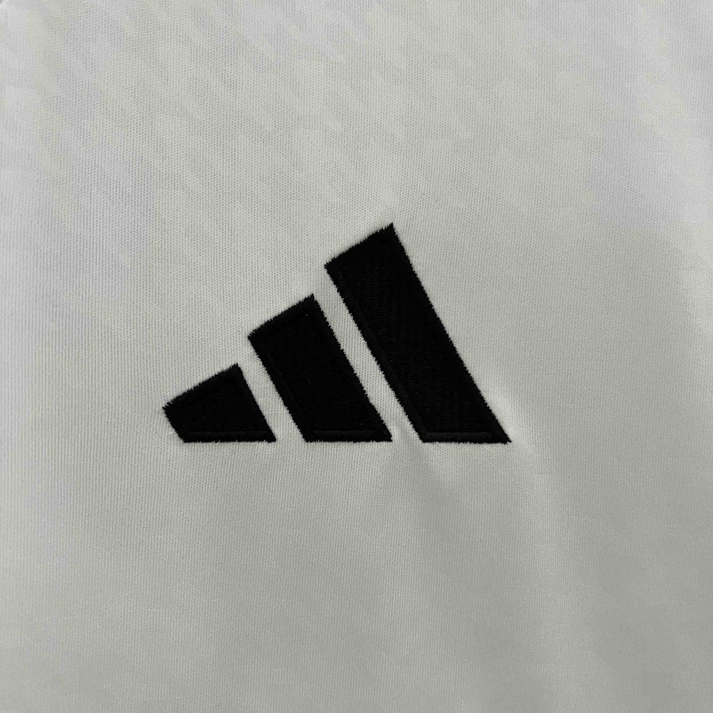 Camisa Pronta Entrega Real Madrid Home 2024/25 - Adidas Torcedor Masculina - Branca/Preta
