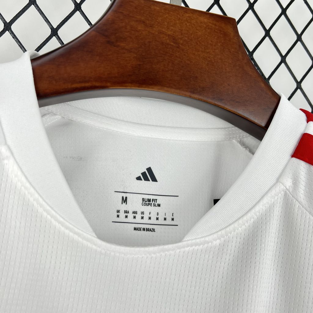 Camisa Pronta Entrega Flamengo Away 2026/27 - Adidas Torcedor Masculina - Branca/Vermelha