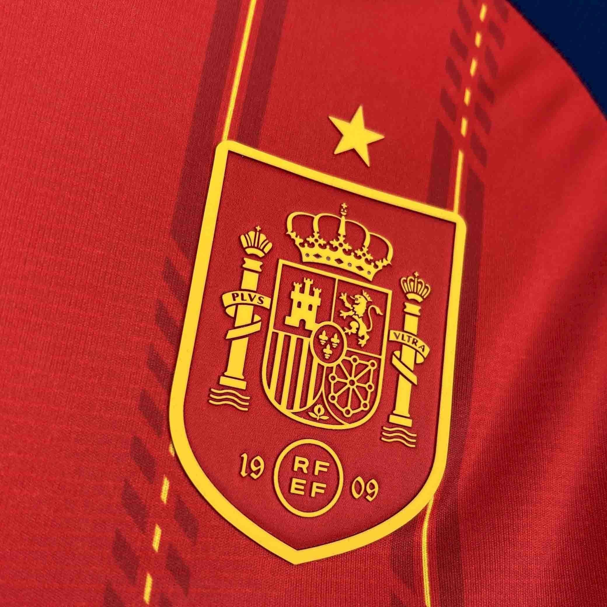Camisa Pronta Entrega Seleção Espanha Home 2026/27 - Adidas Torcedor Masculina - Vermelha/Azul