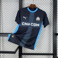 Camisa Pronta Entrega Olympique de Marseille Away 2025/26 - Puma Torcedor Masculina - Preta/Azul