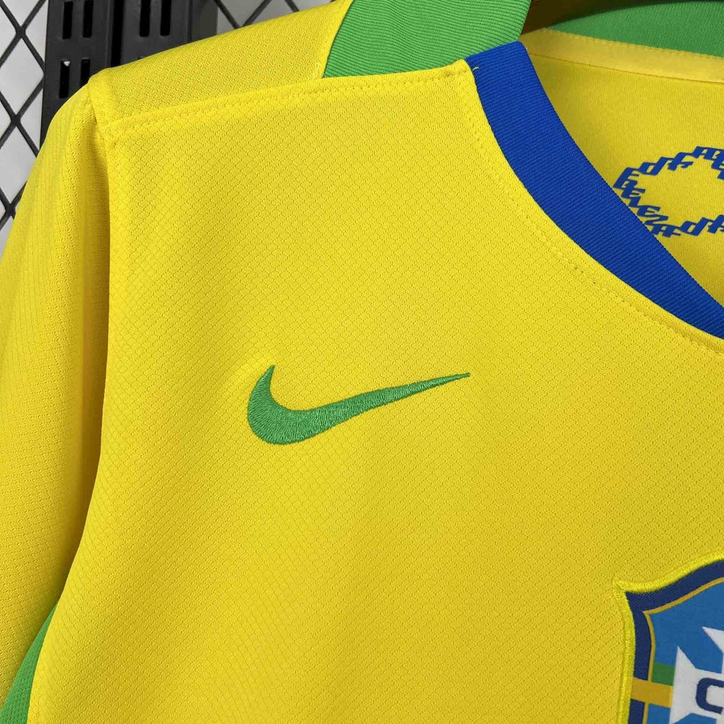 Camisa Pronta Entrega Brasil Home 2025/26 - Nike Torcedor Masculina - Amarela/Verde
