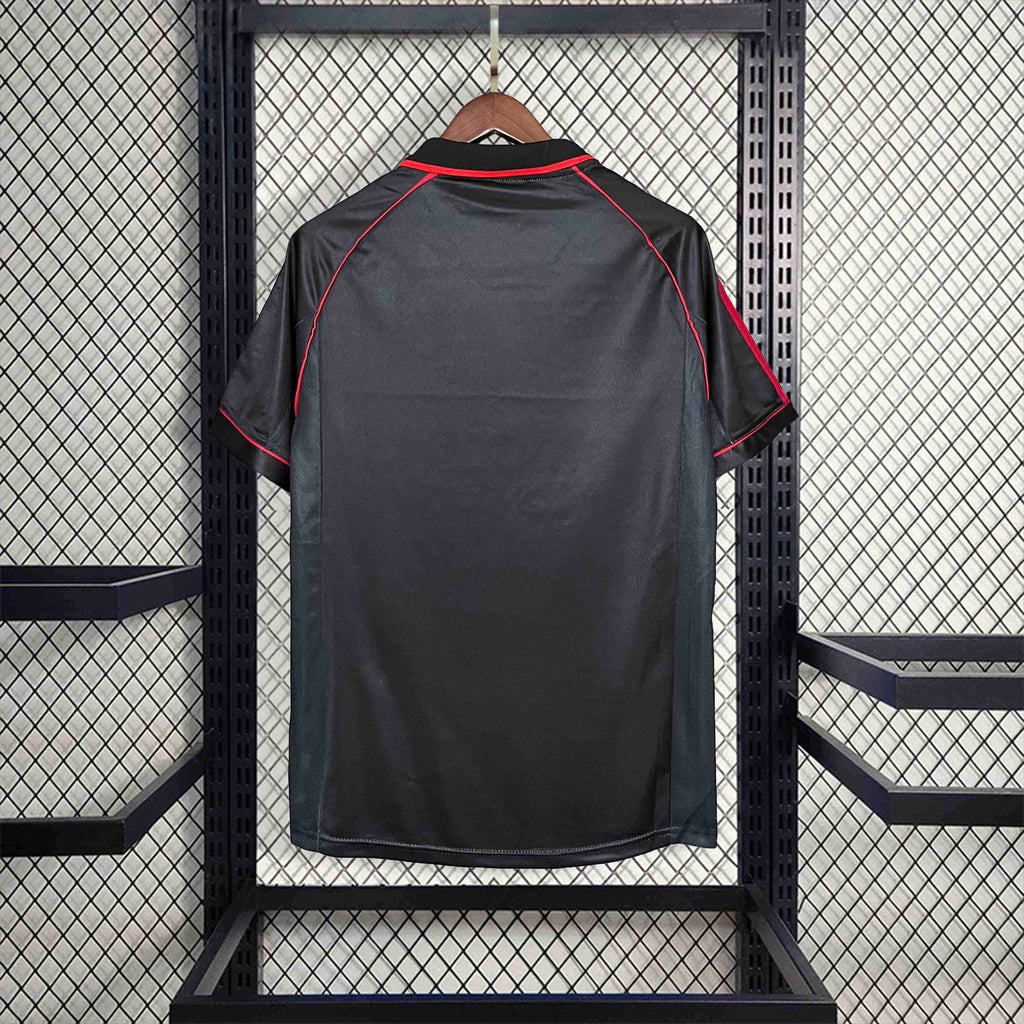 Camisa Pronta Entrega Milan Away 1998/99 - Adidas Retrô Masculina - Preta/Vermelha