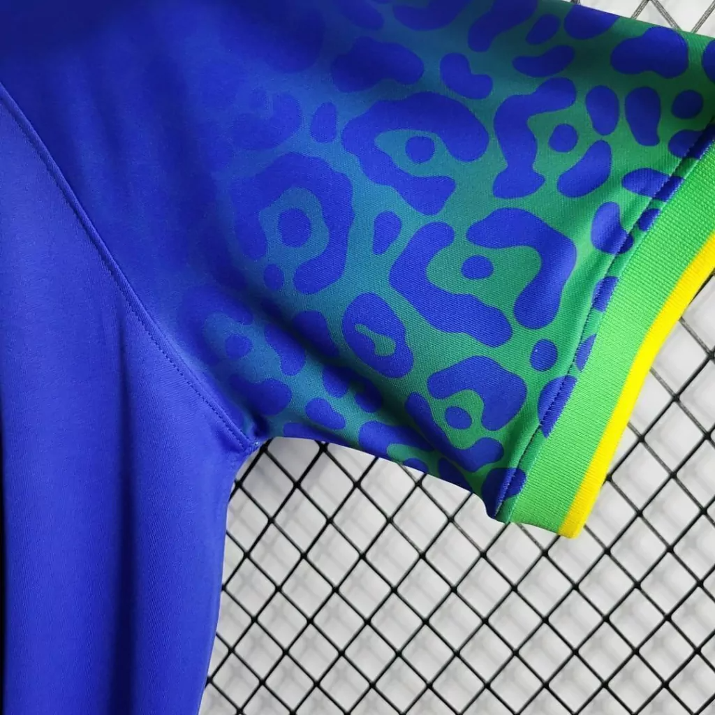 Camisa Pronta Entrega Seleção Brasil Away 2022/23 - Nike Torcedor Masculina - Azul/Verde