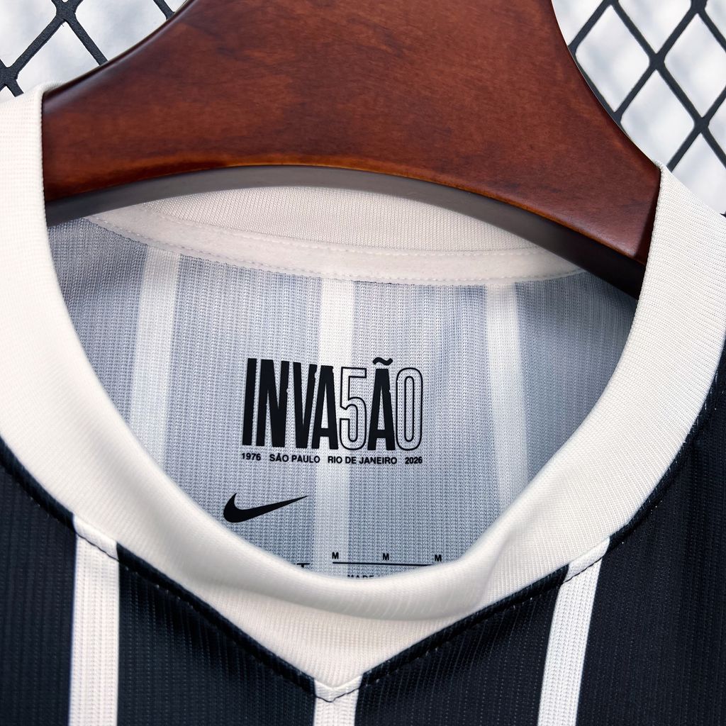 Camisa Pronta Entrega Corinthians Away 2026/27 - Nike Torcedor Masculina - Preta/Branca