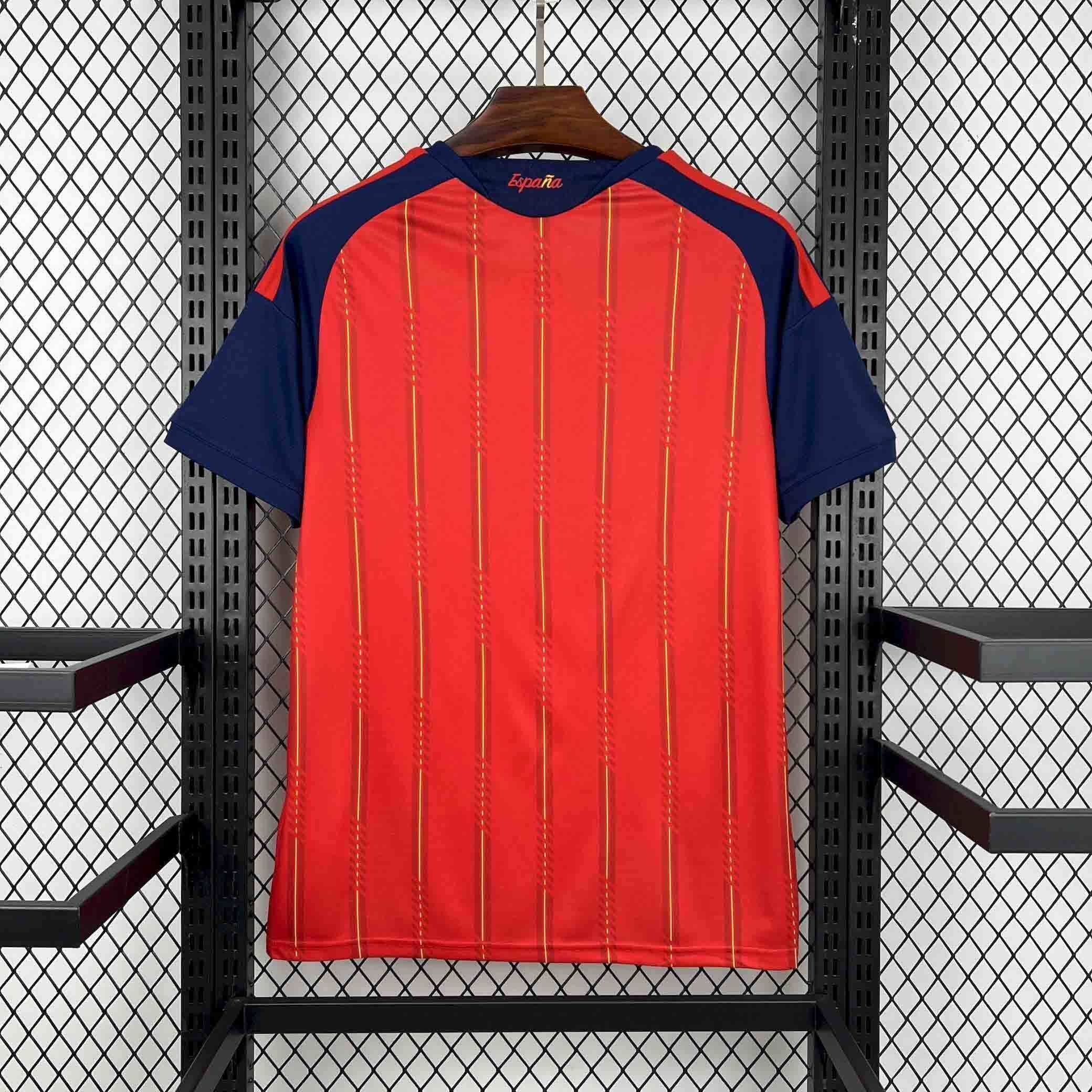 Camisa Pronta Entrega Seleção Espanha Home 2026/27 - Adidas Torcedor Masculina - Vermelha/Azul