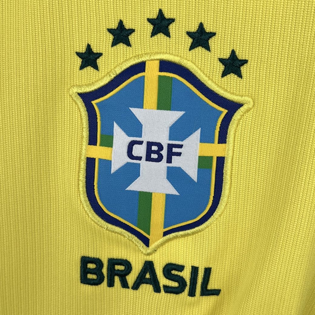 Camisa Pronta Entrega Seleção Brasil Home 2026/27 - Nike Torcedor Masculina - Amarela/Verde