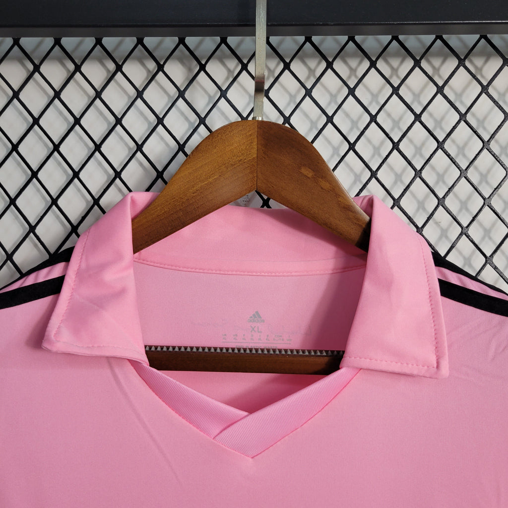 Camisa Pronta Entrega Inter Miami Home 2023/24 - Adidas Torcedor Masculina - Rosa/Preta