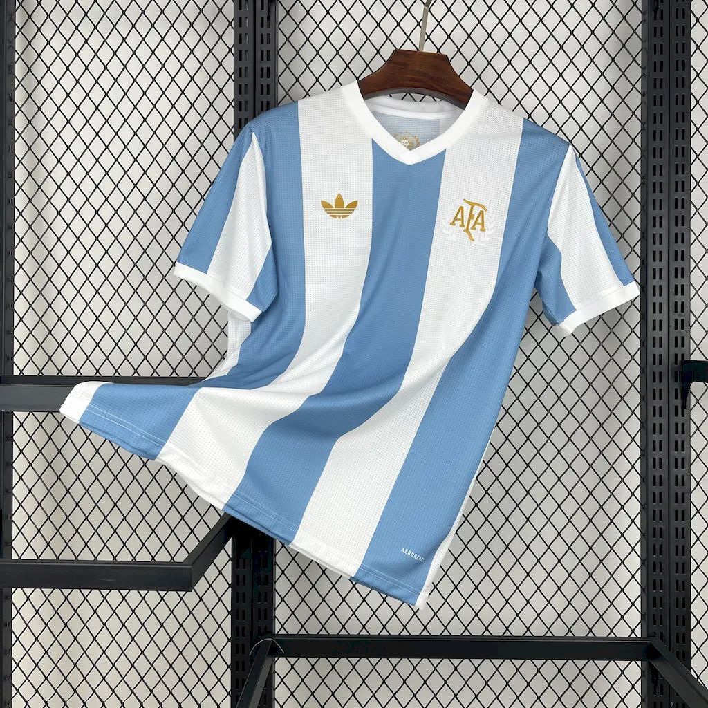 Camisa Pronta Entrega Seleção Argentina Edição Especial 2024/25 - Adidas Torcedor Masculina - Branca/Azul
