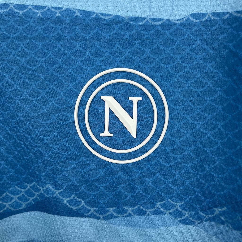 Camisa Pronta Entrega Napoli Edição Especial 2025/26 - EA7 Torcedor Masculina - Azul/Branca