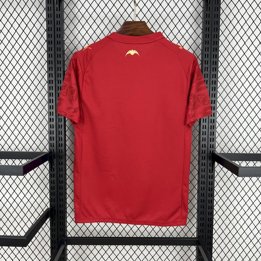 Camisa Pronta Entrega Valencia Away 2025/26 - Puma Torcedor Masculina - Vermelha/Laranja