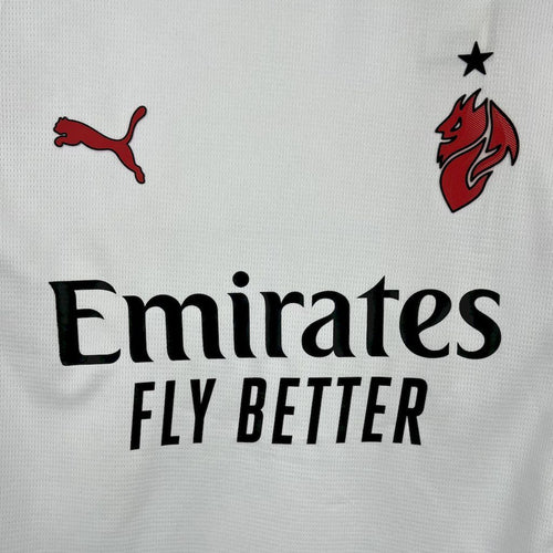 Camisa Pronta Entrega AC Milan Away 2025/26 - Puma Torcedor Masculina - Branca/Vermelha