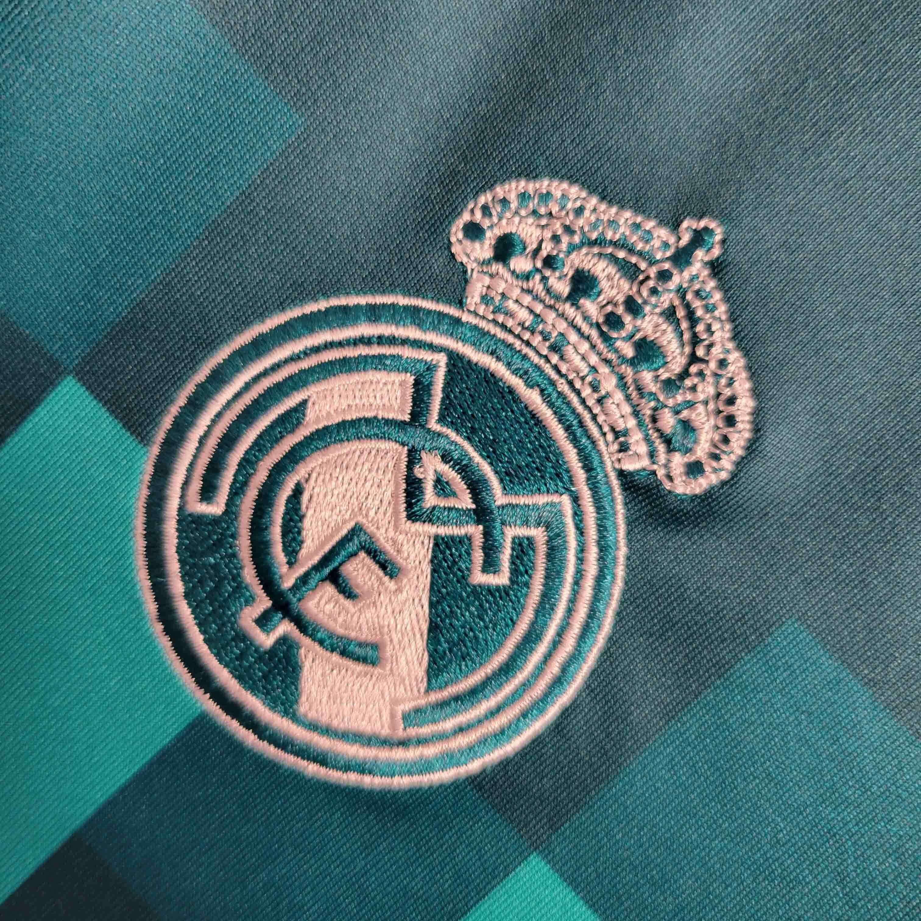 Camisa Pronta Entrega Real Madrid Third 2017/18 - Adidas Retrô Masculina - Azul