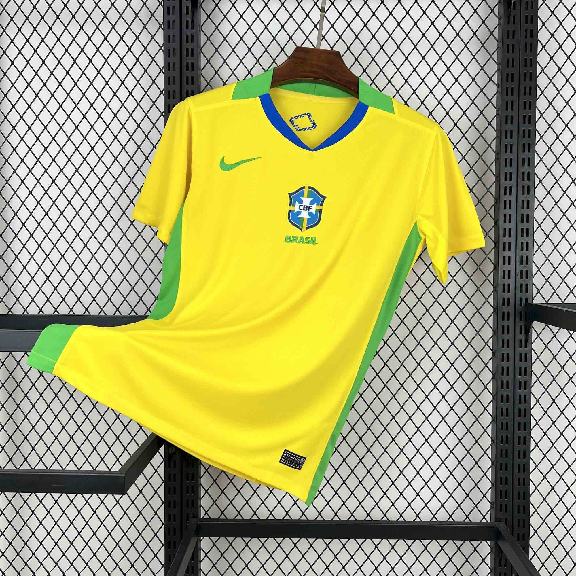 Camisa Pronta Entrega Brasil Home 2025/26 - Nike Torcedor Masculina - Amarela/Verde