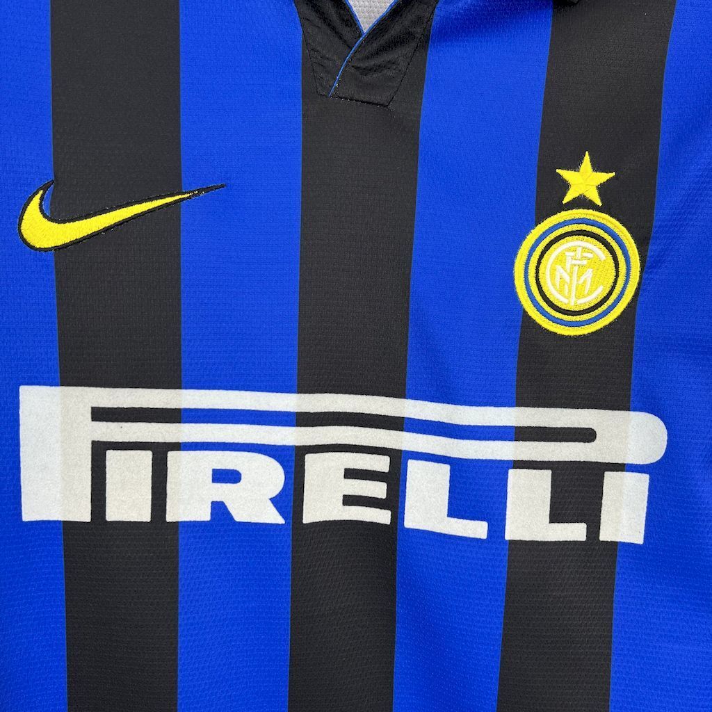 Camisa Pronta Entrega Inter de Milão Home 1998/99 - Nike Retrô Masculina - Azul/Preta