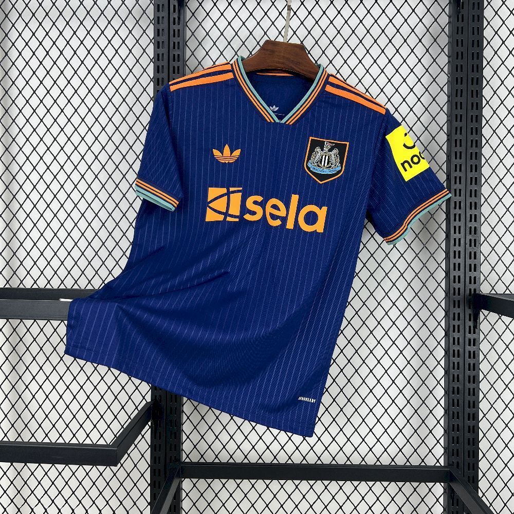 Camisa Pronta Entrega Newcastle Third 2025/26 - Adidas Torcedor Masculina - Azul/Laranja
