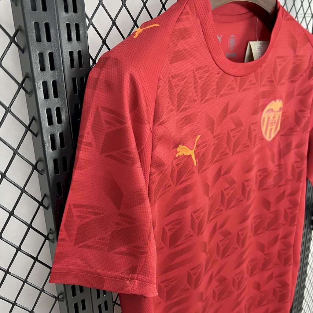 Camisa Pronta Entrega Valencia Away 2025/26 - Puma Torcedor Masculina - Vermelha/Laranja