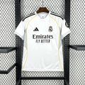 Camisa Pronta Entrega Real Madrid Home 2025/26 -  Adidas Torcedor Masculina - Branca/Cinza