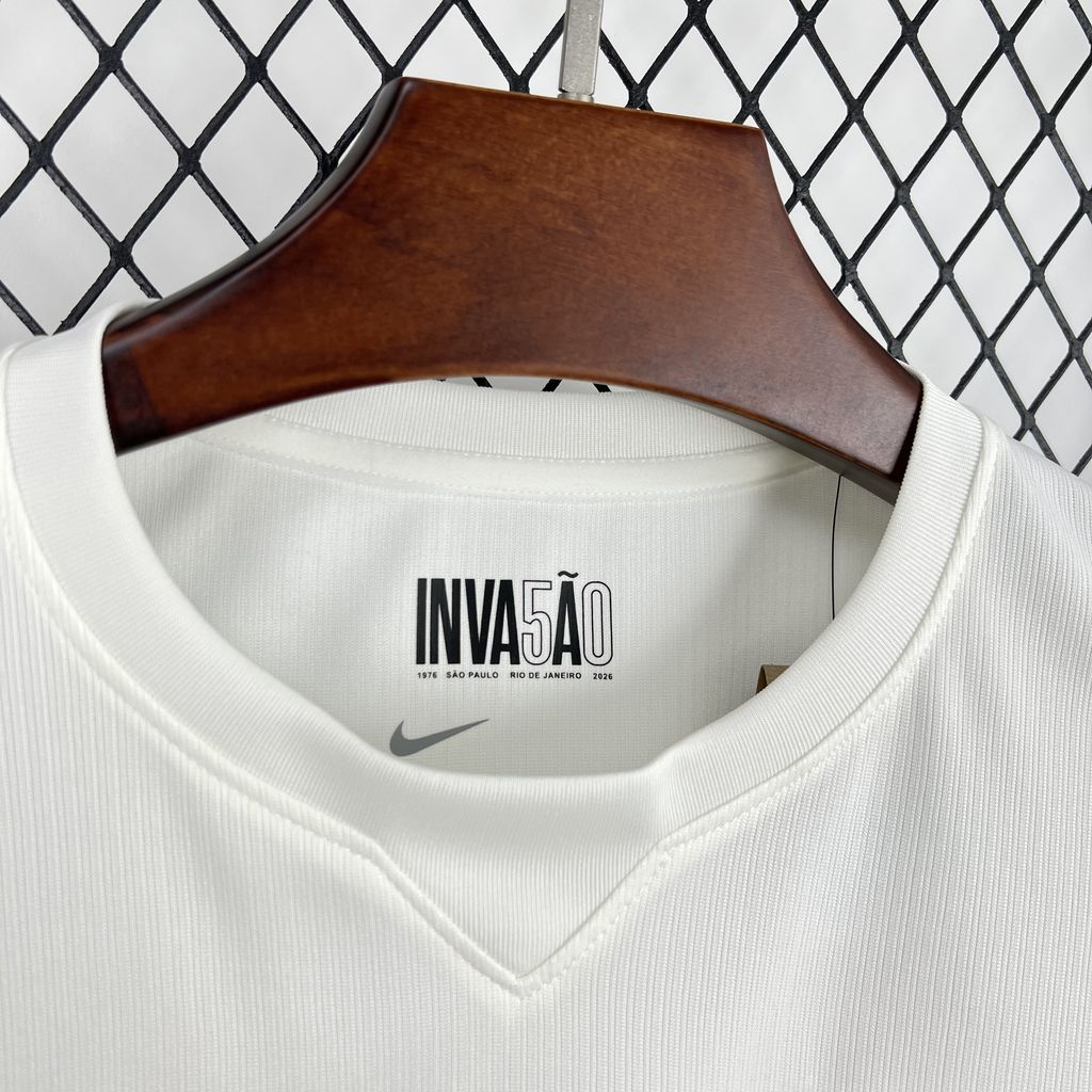 Camisa Pronta Entrega Corinthians Home 2026/27 - Nike Torcedor Masculina - Branca/Preta