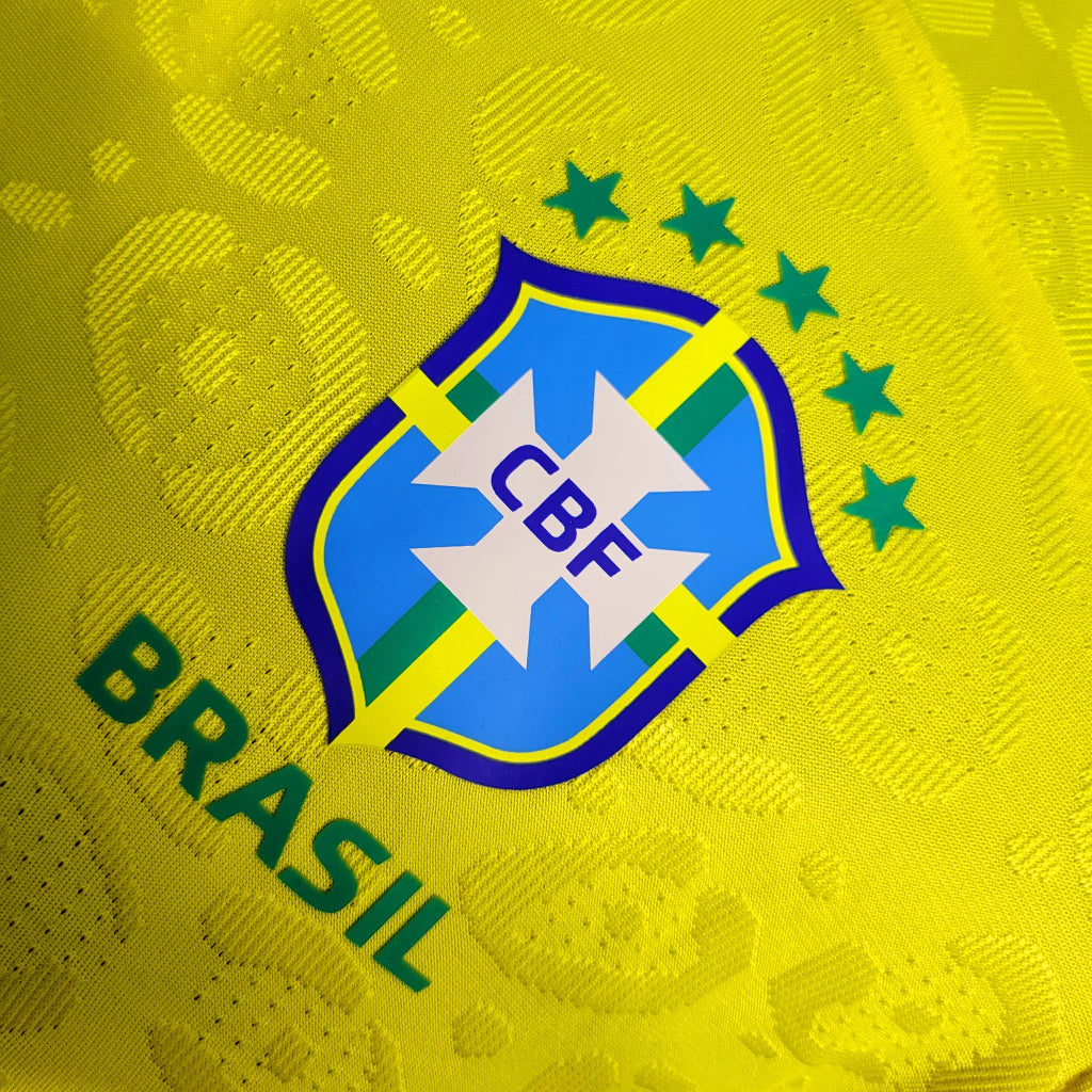 Camisa Pronta Entrega Brasil Home 2022/23 - Nike Jogador Masculina - Amarela/Verde