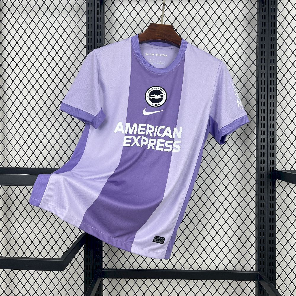 Camisa Pronta Entrega Brighton Away 2025/26 - Nike Torcedor Masculina - Roxa