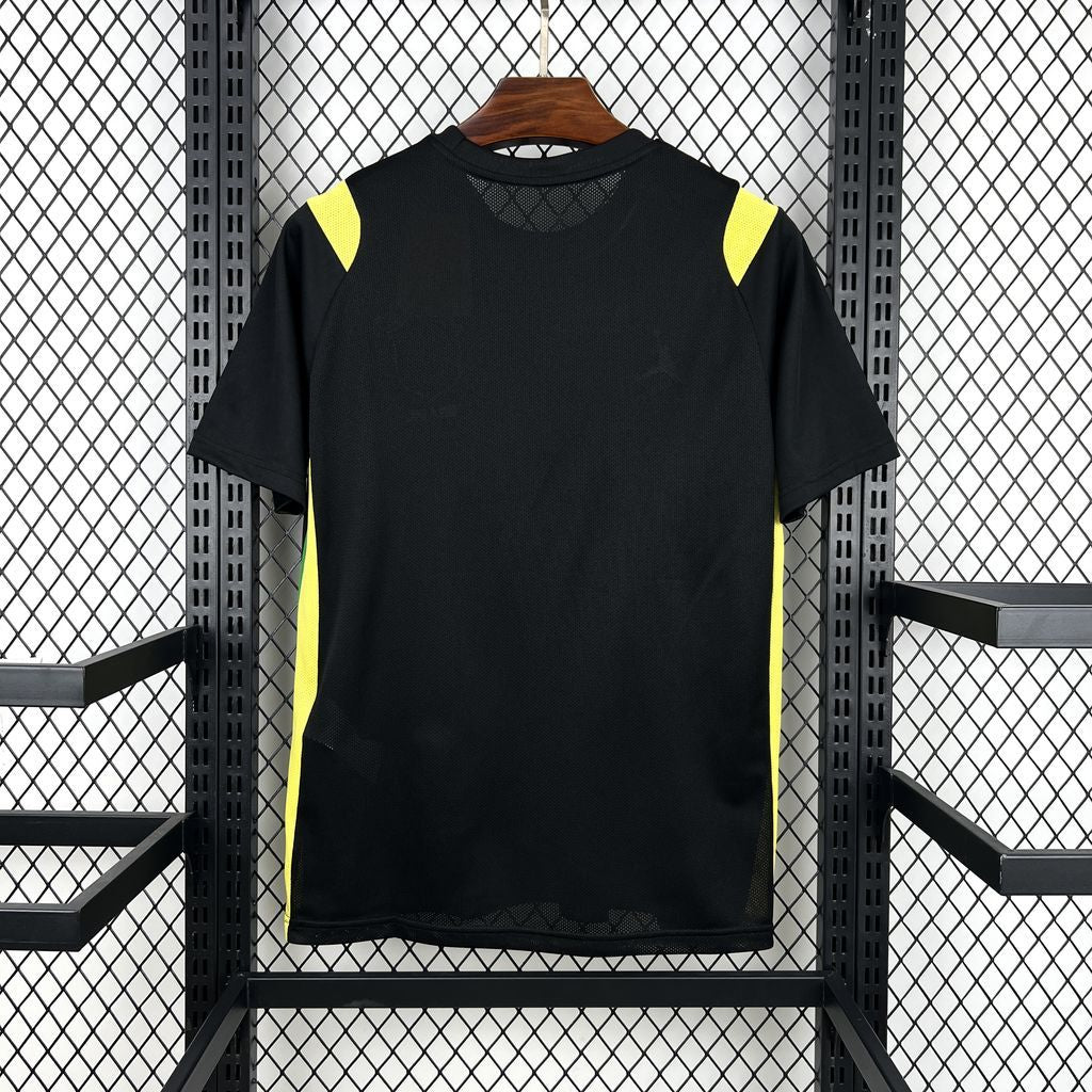 Camisa Pronta Entrega Seleção Brasil Pré Jogo 2026/27 - Jordan Torcedor Masculina - Preta/Amarela