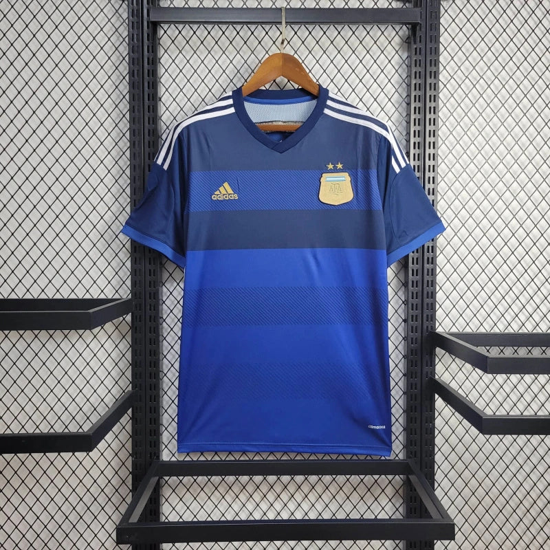 Camisa Pronta Entrega Seleção Argentina Away 2014/15 - Adidas Retrô Masculina - Azul/Preta