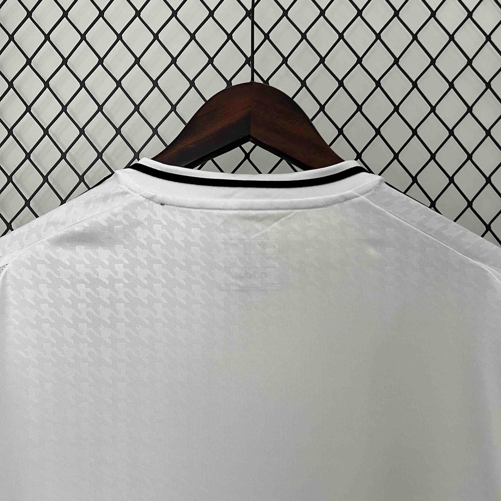 Camisa Pronta Entrega Real Madrid Home 2024/25 - Adidas Torcedor Masculina - Branca/Preta