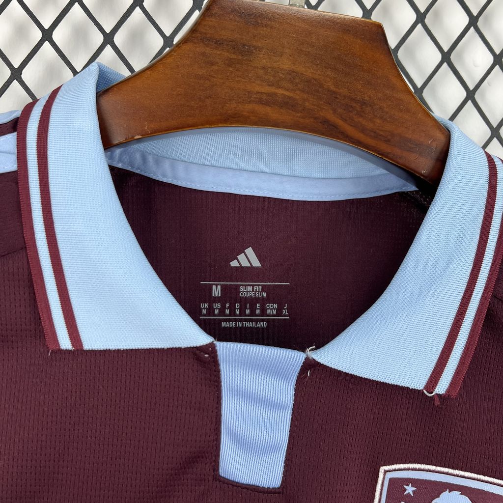 Camisa Pronta Entrega Aston Villa Home 2026/27 - Adidas Torcedor Masculina - Bordo/Azul