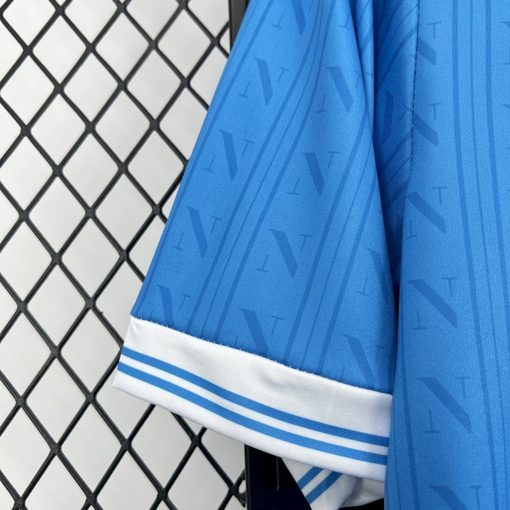 Camisa Pronta Entrega Napoli Home 2025/26 - EA7 Torcedor Masculina - Azul/Branca