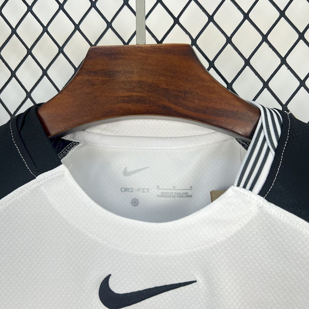 Camisa Pronta Entrega Corinthians Home 2025/26 - Nike Torcedor Masculina - Branca/Preta