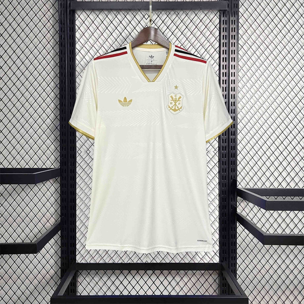 Camisa Pronta Entrega Flamengo Third 2025/26 - Adidas Torcedor Masculina - Bege/Dourada