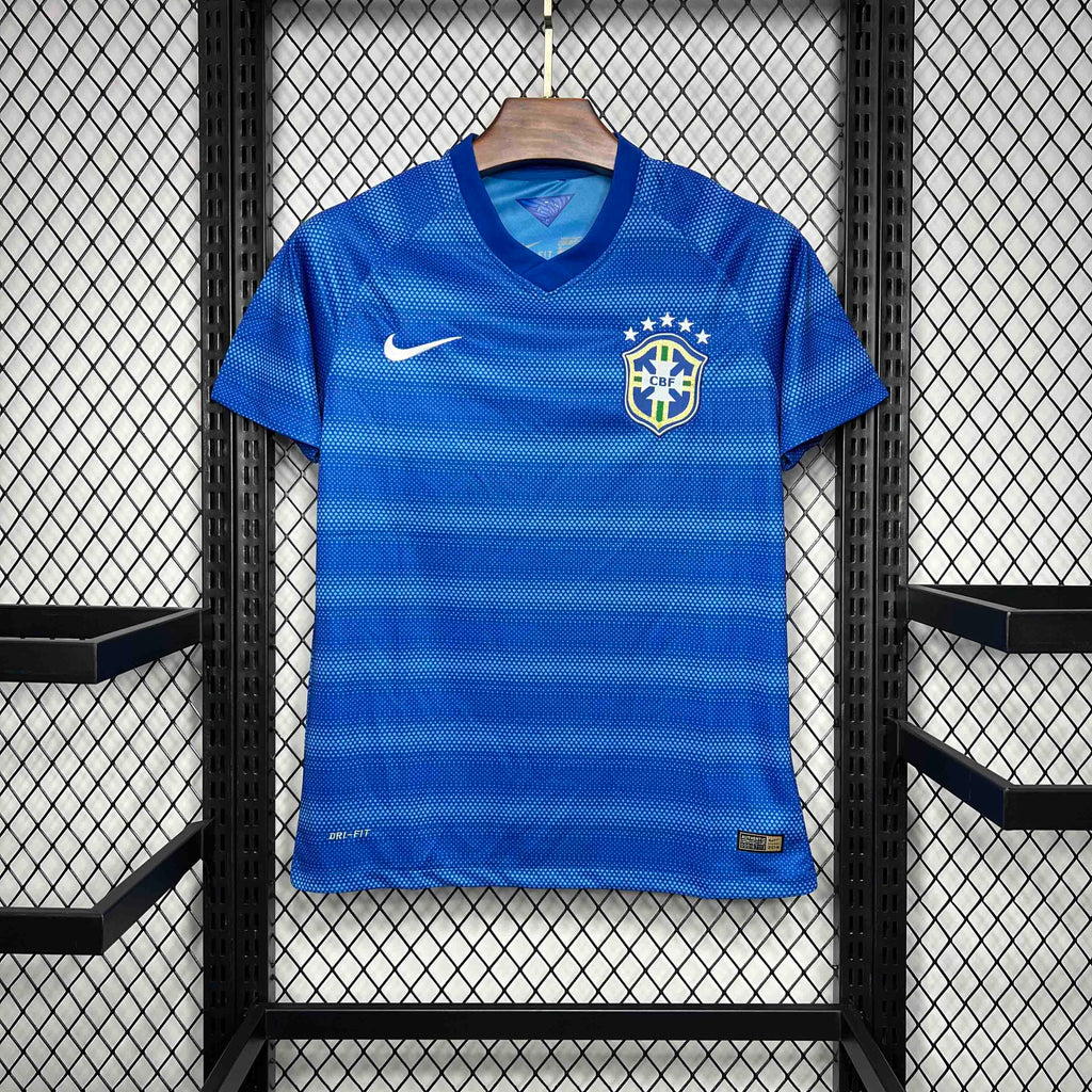 Camisa Pronta Entrega Seleção Brasil Away 2014/15 - Nike Retrô Masculina - Azul